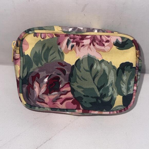 Vintage Lauren Ralph Lauren Yellow Floral CottageCore Mini Cosmetic Jewelry Case - Picture 7 of 13